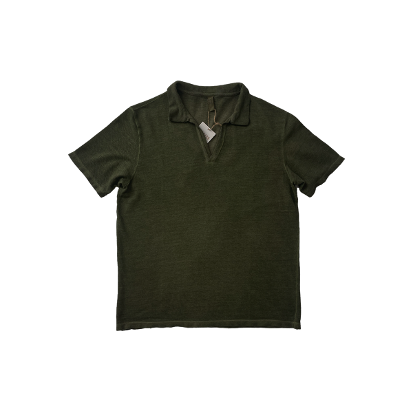 Unisex Tennis Polo. Naturally dyed in Deep Green