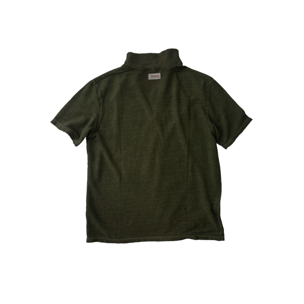 Unisex Tennis Polo. Naturally dyed in Deep Green